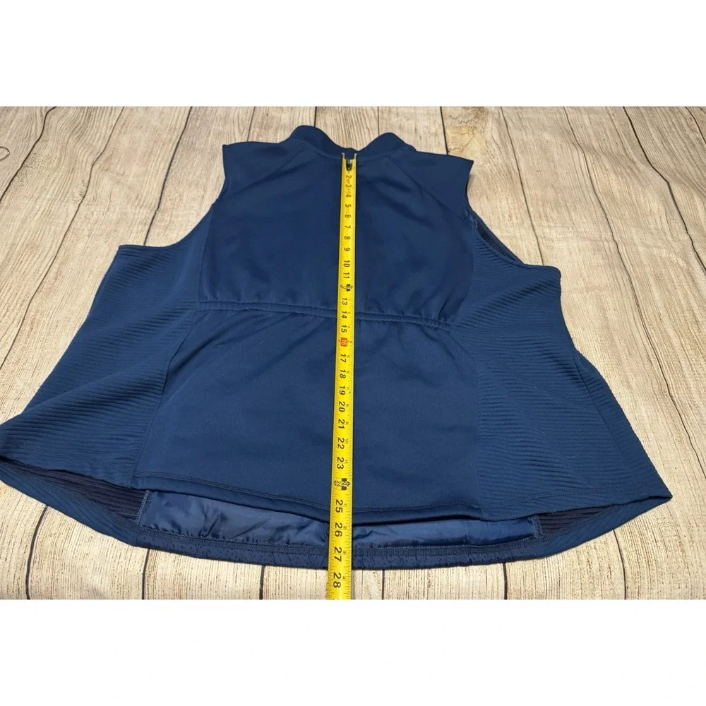 Tek Gear Quilted Teal Blue Sleeveless Vest Fall with Pockets EXCELLENT 4X Tub31